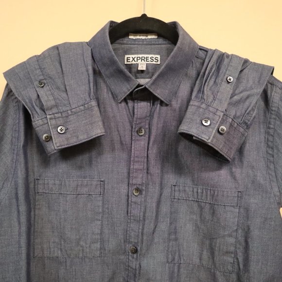 🔴🔴🔴Express Button Down Shirt - Picture 3 of 5